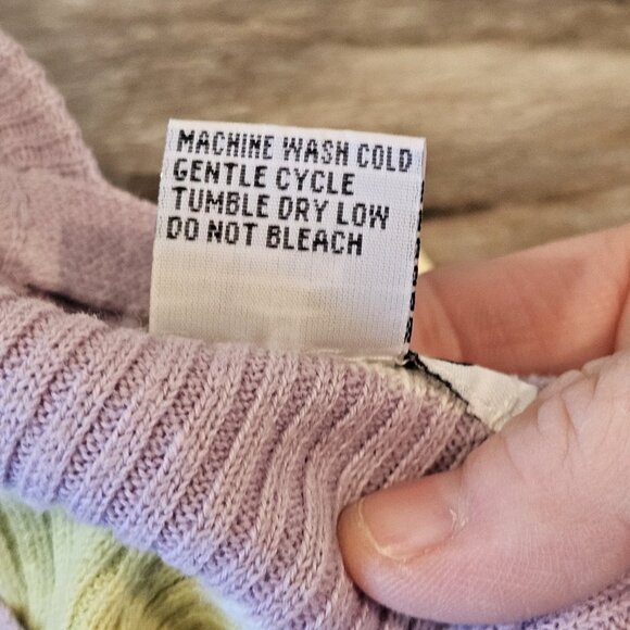 Y2K Pastel Cropped Halter Top Purple Ribbed Knit Cotton Criss Cross Straps Sz M - Picture 10 of 11